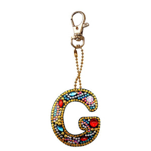 1pcs Diamond Keychains Hanging Ornament DIY Phone Bag Charm Decor (G)