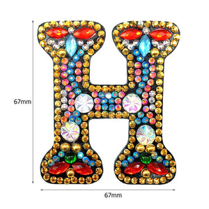 1pcs Diamond Keychains Hanging Ornament DIY Phone Bag Charm Decor (H)