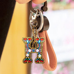 1pcs Diamond Keychains Hanging Ornament DIY Phone Bag Charm Decor (H)