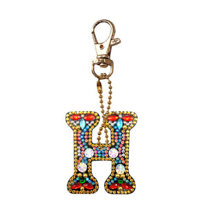 1pcs Diamond Keychains Hanging Ornament DIY Phone Bag Charm Decor (H)