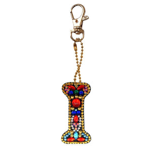 1pcs Diamond Keychains Hanging Ornament DIY Phone Bag Charm Decor (I)