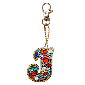 1pcs Diamond Keychains Hanging Ornament DIY Phone Bag Charm Decor (J)