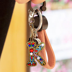 1pcs Diamond Keychains Hanging Ornament DIY Phone Bag Charm Decor (K)