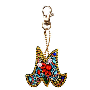 1pcs Diamond Keychains Hanging Ornament DIY Phone Bag Charm Decor (M)