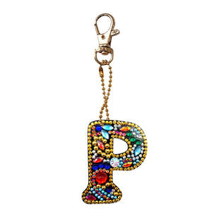 1pcs Diamond Keychains Hanging Ornament DIY Phone Bag Charm Decor (P)