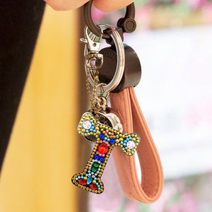 1pcs Diamond Keychains Hanging Ornament DIY Phone Bag Charm Decor (T)