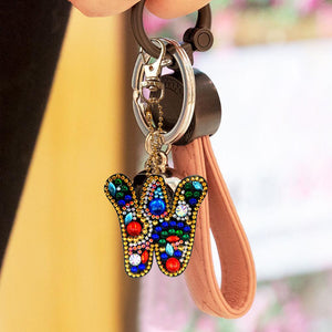 1pcs Diamond Keychains Hanging Ornament DIY Phone Bag Charm Decor (W)