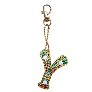 1pcs Diamond Keychains Hanging Ornament DIY Phone Bag Charm Decor (Y)