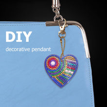 Load image into Gallery viewer, 5pcs DIY Diamond Painting Keychain Full Drill Bag Love Hanging Ornaments
