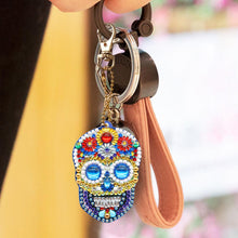 Load image into Gallery viewer, 4pcs DIY Diamond Painting Keychain Special-shaped Full Drill Skull Ornament
