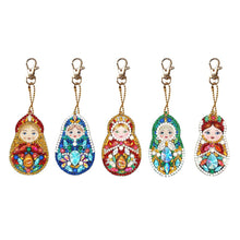 Load image into Gallery viewer, 5pcs DIY Doll Full Drill Special Shaped Diamond Painting Keychain (YSK024)
