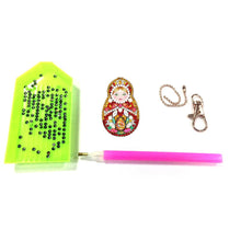 Load image into Gallery viewer, 5pcs DIY Doll Full Drill Special Shaped Diamond Painting Keychain (YSK024)
