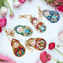 Load image into Gallery viewer, 5pcs DIY Doll Full Drill Special Shaped Diamond Painting Keychain (YSK024)

