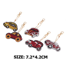 Load image into Gallery viewer, 5pcs DIY Car Full Drill Special Shaped Diamond Painting Keychains Pendant
