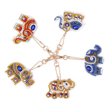 Load image into Gallery viewer, 5pcs DIY Elephant Full Drill Special Shaped Diamond Painting Keychain Gifts
