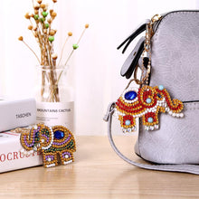 Load image into Gallery viewer, 5pcs DIY Elephant Full Drill Special Shaped Diamond Painting Keychain Gifts
