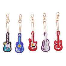 Load image into Gallery viewer, 5pcs DIY Violin Full Drill Special Shaped Diamond Painting Keychains Gifts
