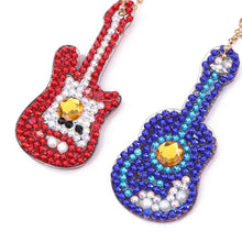 Load image into Gallery viewer, 5pcs DIY Violin Full Drill Special Shaped Diamond Painting Keychains Gifts
