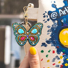 Load image into Gallery viewer, 6pcs Diamond Keychains Art Craft DIY Handmade Rhinestone Pendant Kid Adult Gifts
