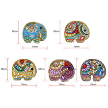 Load image into Gallery viewer, 5pcs DIY Full Drill Special Shaped Diamond Painting Elephant Keychain Gift
