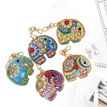Load image into Gallery viewer, 5pcs DIY Full Drill Special Shaped Diamond Painting Elephant Keychain Gift
