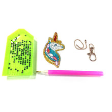 Load image into Gallery viewer, 5pcs DIY Special Shaped Full Drill Diamond Painting Keychain Horse Key Ring
