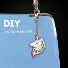 Load image into Gallery viewer, 5pcs DIY Special Shaped Full Drill Diamond Painting Keychain Horse Key Ring
