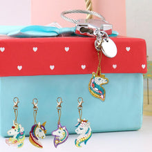 Load image into Gallery viewer, 5pcs DIY Special Shaped Full Drill Diamond Painting Keychain Horse Key Ring
