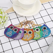 Load image into Gallery viewer, 5pcs Diamond Keychains Art Craft DIY Handmade Bird Pattern Phone Bag Charm Decor
