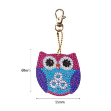 Load image into Gallery viewer, 5pcs Diamond Keychains Art Craft DIY Handmade Bird Pattern Phone Bag Charm Decor
