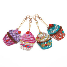 Load image into Gallery viewer, 4pcs Diamond Keychains Art Craft DIY Handmade Rhinestone Pendant Kid Adult Gifts
