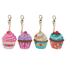 Load image into Gallery viewer, 4pcs Diamond Keychains Art Craft DIY Handmade Rhinestone Pendant Kid Adult Gifts
