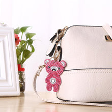 Load image into Gallery viewer, 4pcs DIY Bear Full Drill Special Shaped Diamond Painting Keychains Pendant
