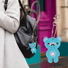 Load image into Gallery viewer, 4pcs DIY Bear Full Drill Special Shaped Diamond Painting Keychains Pendant
