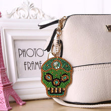 Load image into Gallery viewer, 5pcs DIY Full Drill Special Shaped Diamond Painting Skull Bag Keychain Gift
