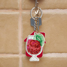 Load image into Gallery viewer, 4pcs DIY Full Drill Special Shaped Diamond Painting Juice Bag Keychain Gift
