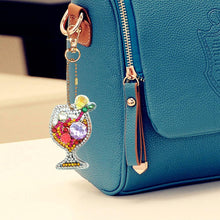 Load image into Gallery viewer, 4pcs DIY Full Drill Special Shaped Diamond Painting Juice Bag Keychain Gift
