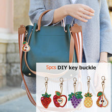 Load image into Gallery viewer, 5pcs DIY Full Drill Special Shaped Diamond Painting Fruit Keychains Jewelry
