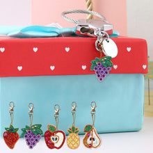 Load image into Gallery viewer, 5pcs DIY Full Drill Special Shaped Diamond Painting Fruit Keychains Jewelry

