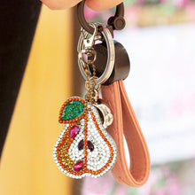 Load image into Gallery viewer, 5pcs DIY Full Drill Special Shaped Diamond Painting Fruit Keychains Jewelry

