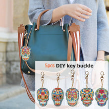 Load image into Gallery viewer, 5pcs DIY Full Drill Special Shaped Diamond Painting Skull Keychains Jewelry
