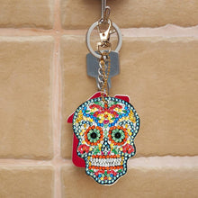 Load image into Gallery viewer, 5pcs DIY Full Drill Special Shaped Diamond Painting Skull Keychains Jewelry
