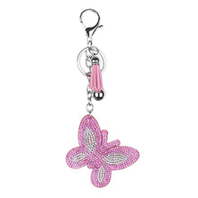 Load image into Gallery viewer, Full Special Shaped Drill Diamond Butterfly Keychain Key Rings Bag Pendants
