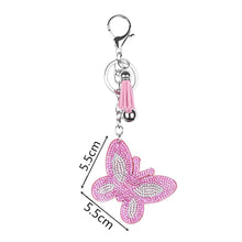 Load image into Gallery viewer, Full Special Shaped Drill Diamond Butterfly Keychain Key Rings Bag Pendants
