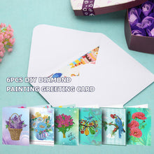 Load image into Gallery viewer, 6pcs 5D DIY Special-shaped Diamond Painting Birthday Greeting Cards Gift
