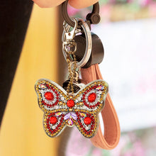 Load image into Gallery viewer, 5pcs Diamond Keychains Art Craft DIY Handmade Rhinestone Pendant Kid Adult Gifts
