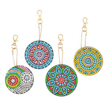 Load image into Gallery viewer, 4pcs DIY Full Special-Shaped Diamond Painting Bag Pendant Mandala Keychains
