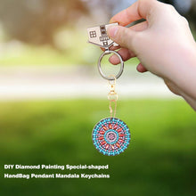 Load image into Gallery viewer, 4pcs DIY Full Special-Shaped Diamond Painting Bag Pendant Mandala Keychains
