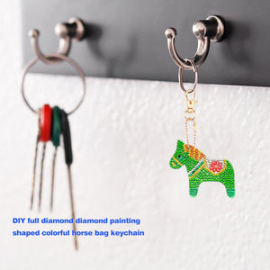5pcs DIY Full Drill Diamond Paintng Special-shaped Pendant Animal Keychain