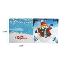 Load image into Gallery viewer, 8pcs Diamond Painting Christmas Postcards Art Craft 5D DIY for Birthday Festival
